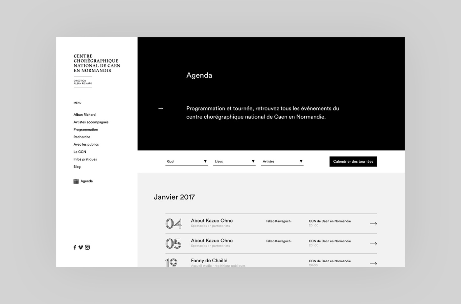 Nouveau site Internet pour le Centre Chorégraphique