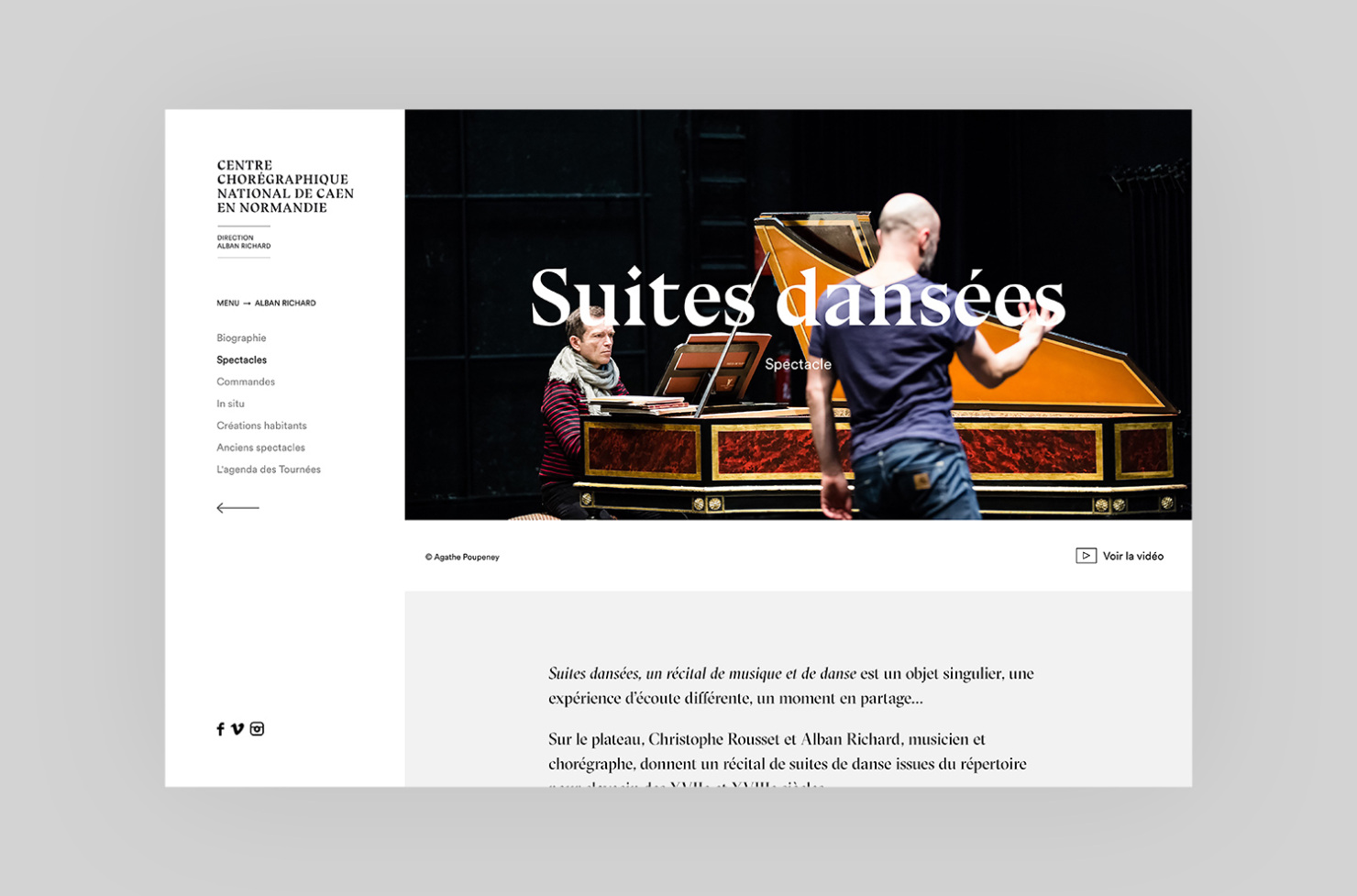 Nouveau site Internet pour le Centre Chorégraphique