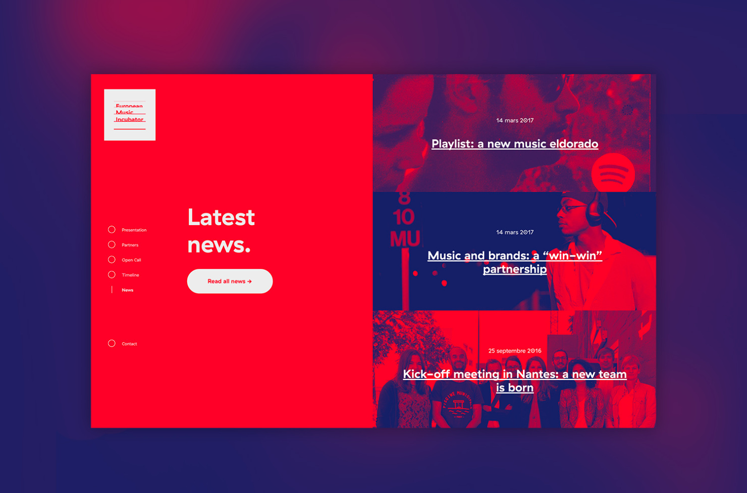 Nouveau site Internet pour European Music Incubator