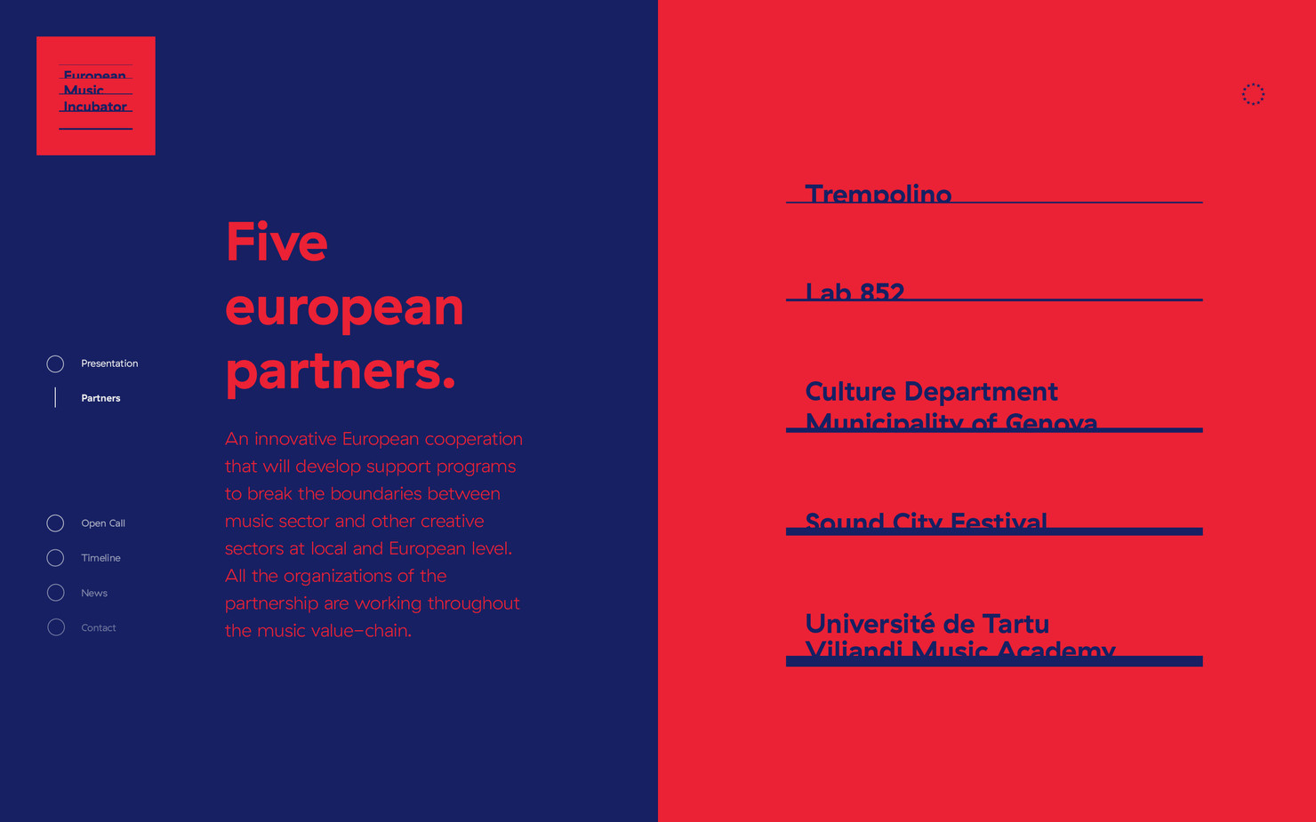 Illustration du projet EMI pour le client European Music Incubator