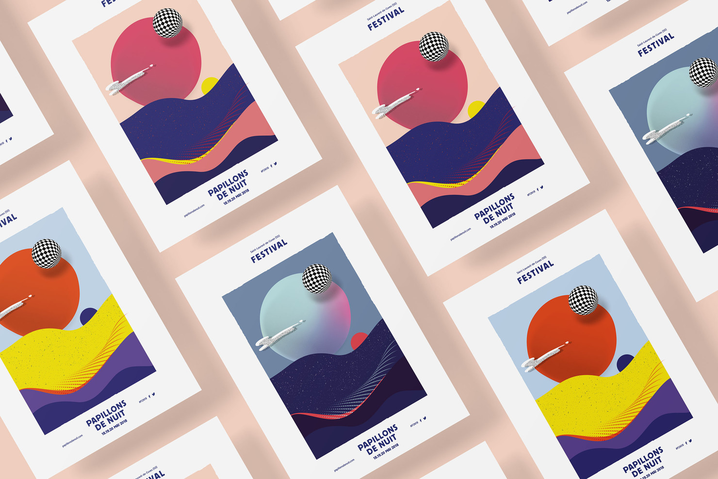 Illustration du projet P2N 18 pour le client Festival Papillons de Nuit