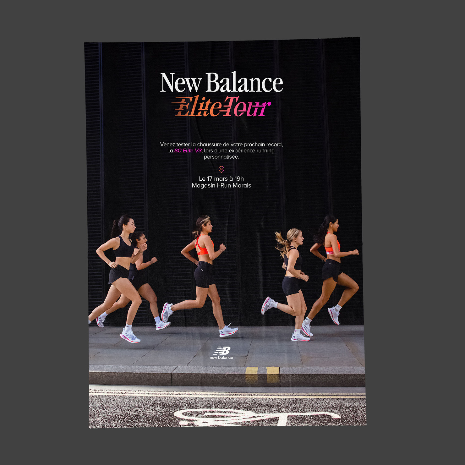 Illustration du projet New Balance Elite Tour pour le client Running Heroes & New Balance
