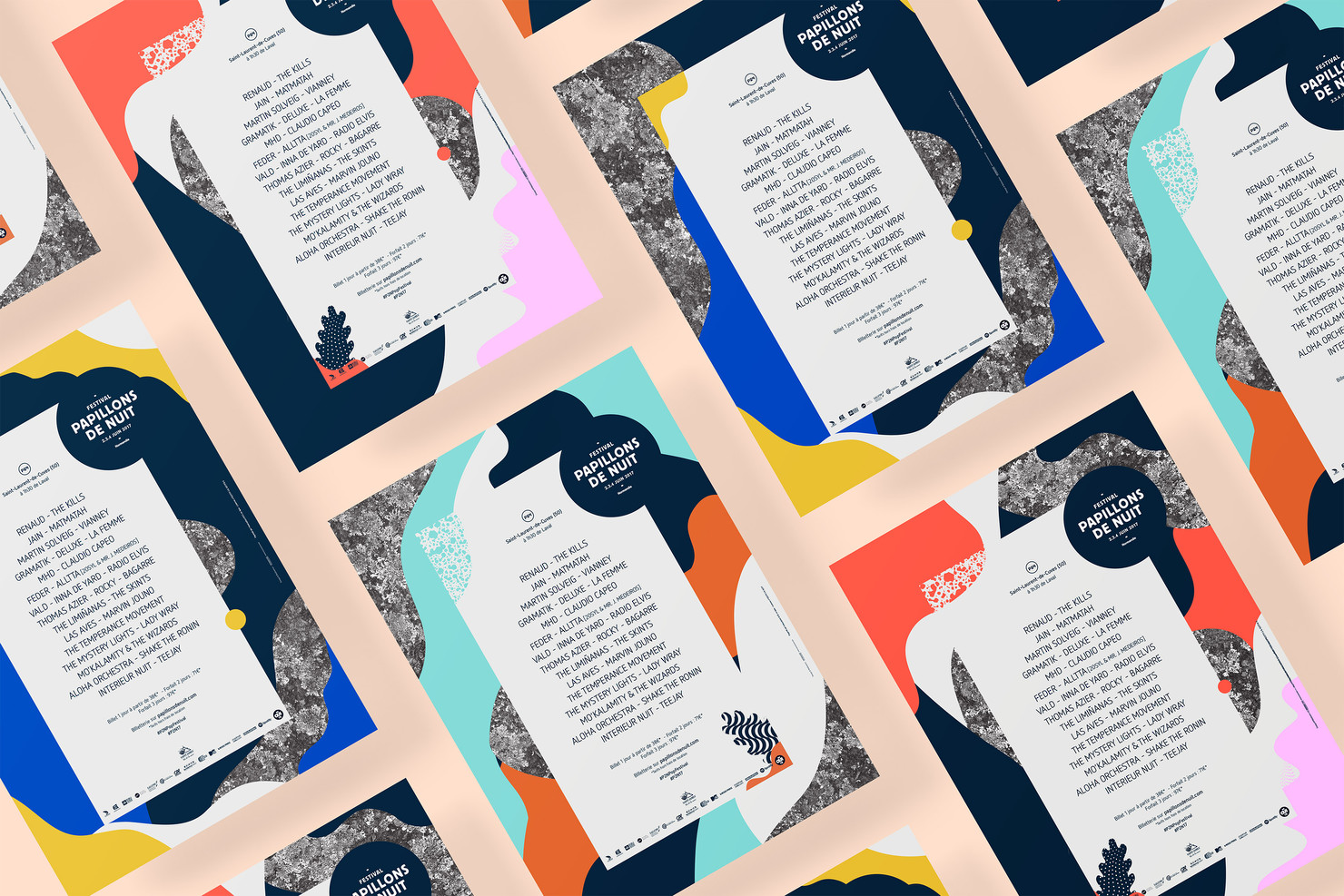 Illustration du projet P2N 17 pour le client Festival Papillons de Nuit