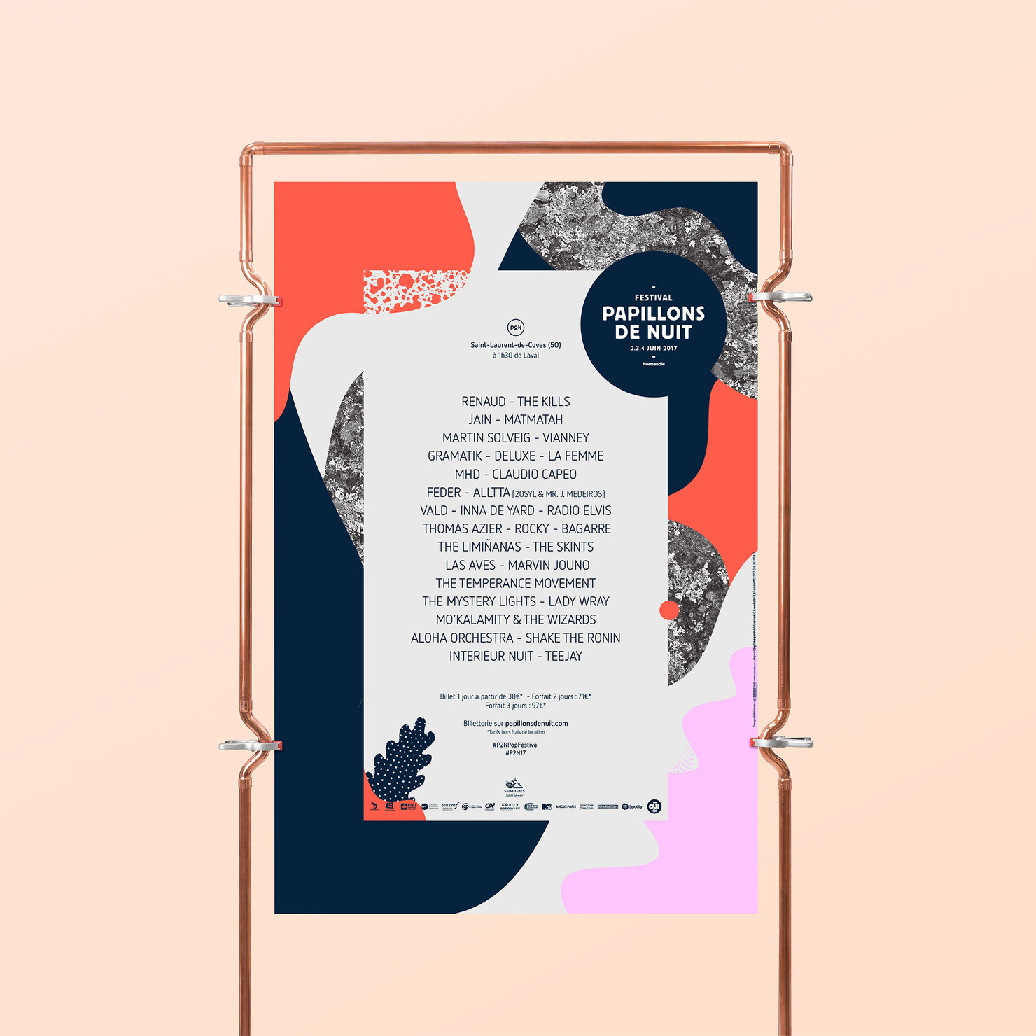 Illustration du projet P2N 17 pour le client Festival Papillons de Nuit