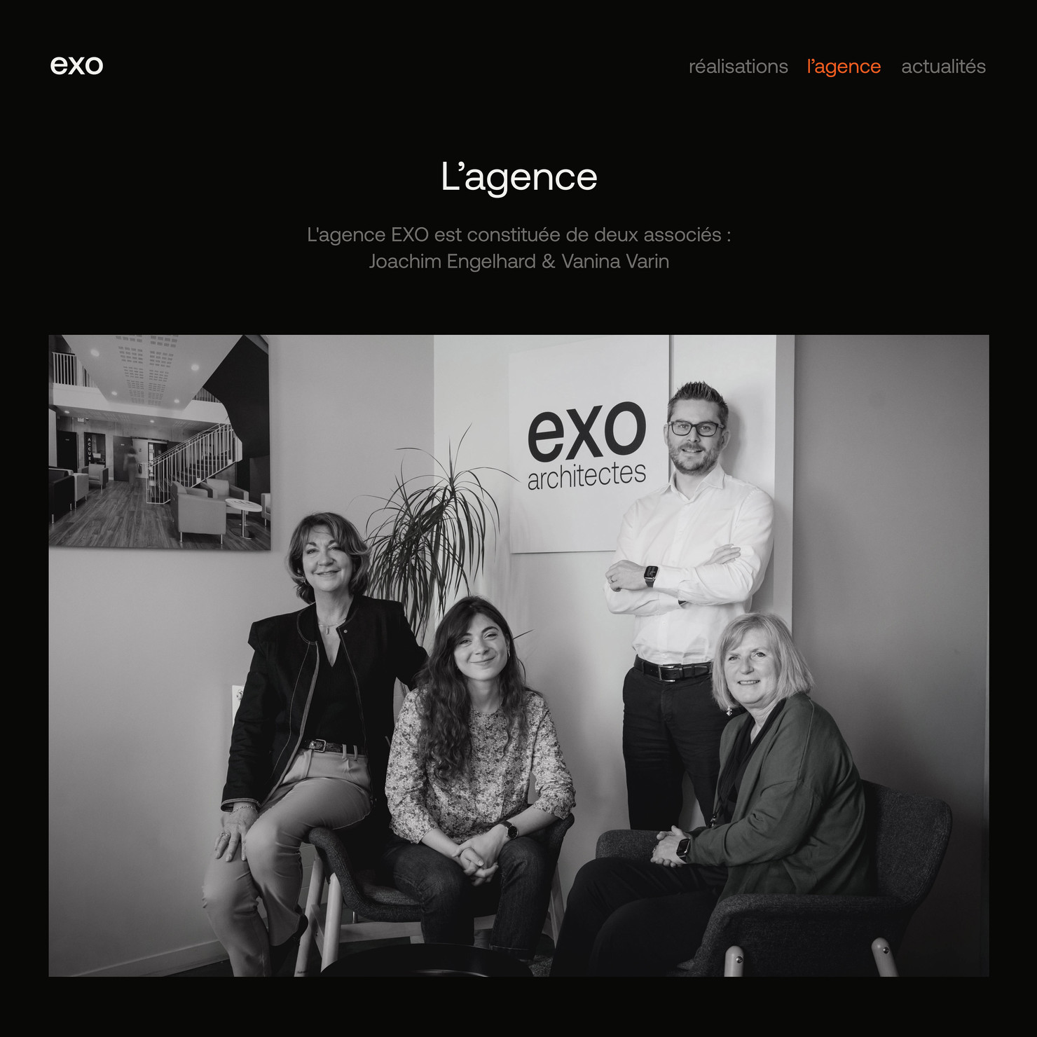 Illustration du projet EXO Website pour le client EXO Architectes
