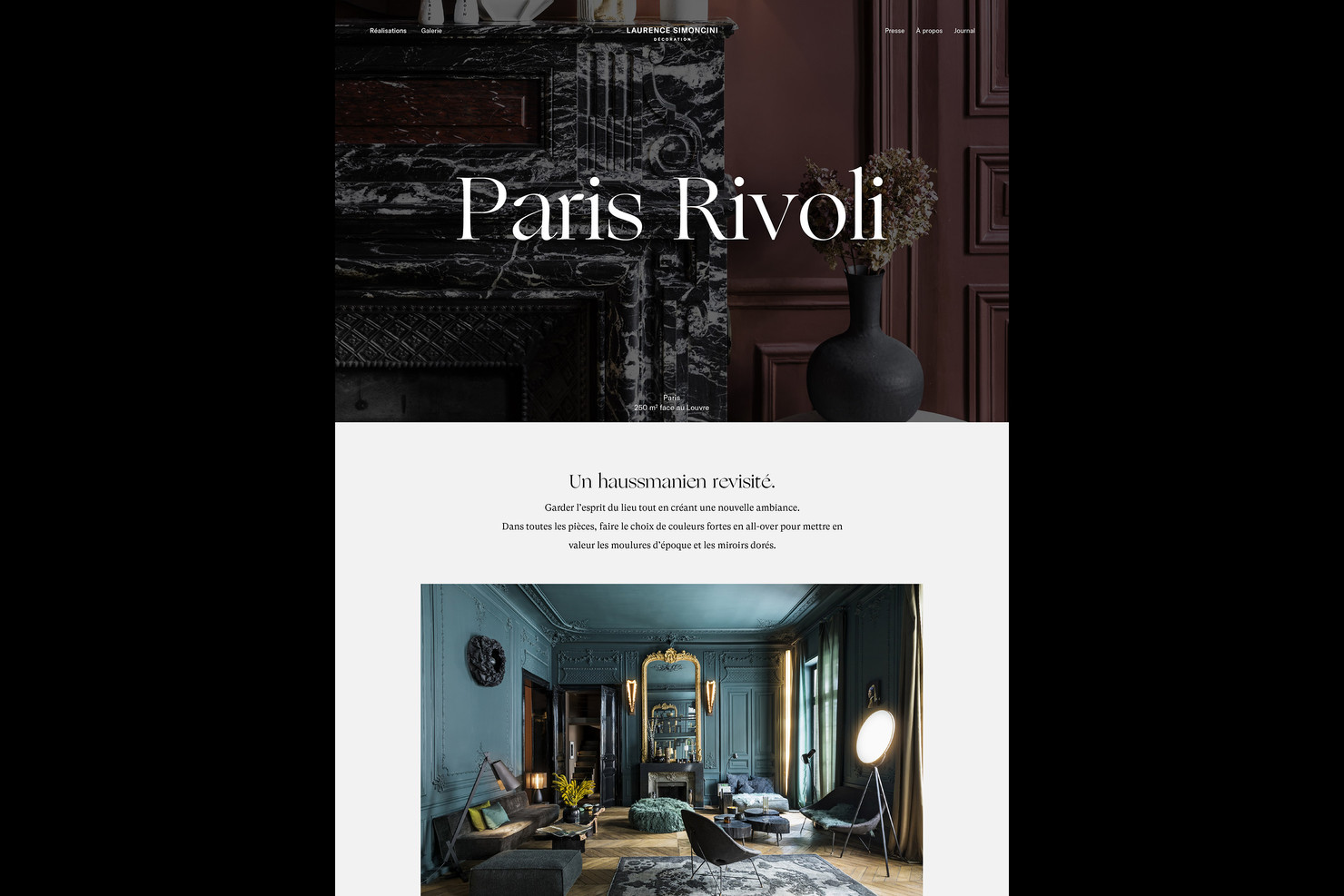 Illustration du projet Galerie LSD pour le client Laurence Simoncini