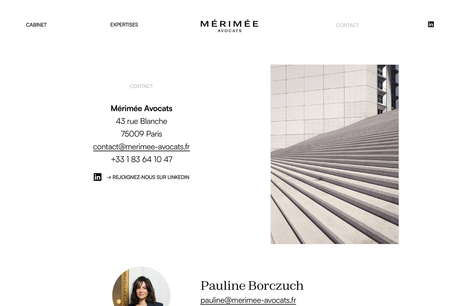 Illustration du projet Mérimée Avocats pour le client Mérimée Avocats