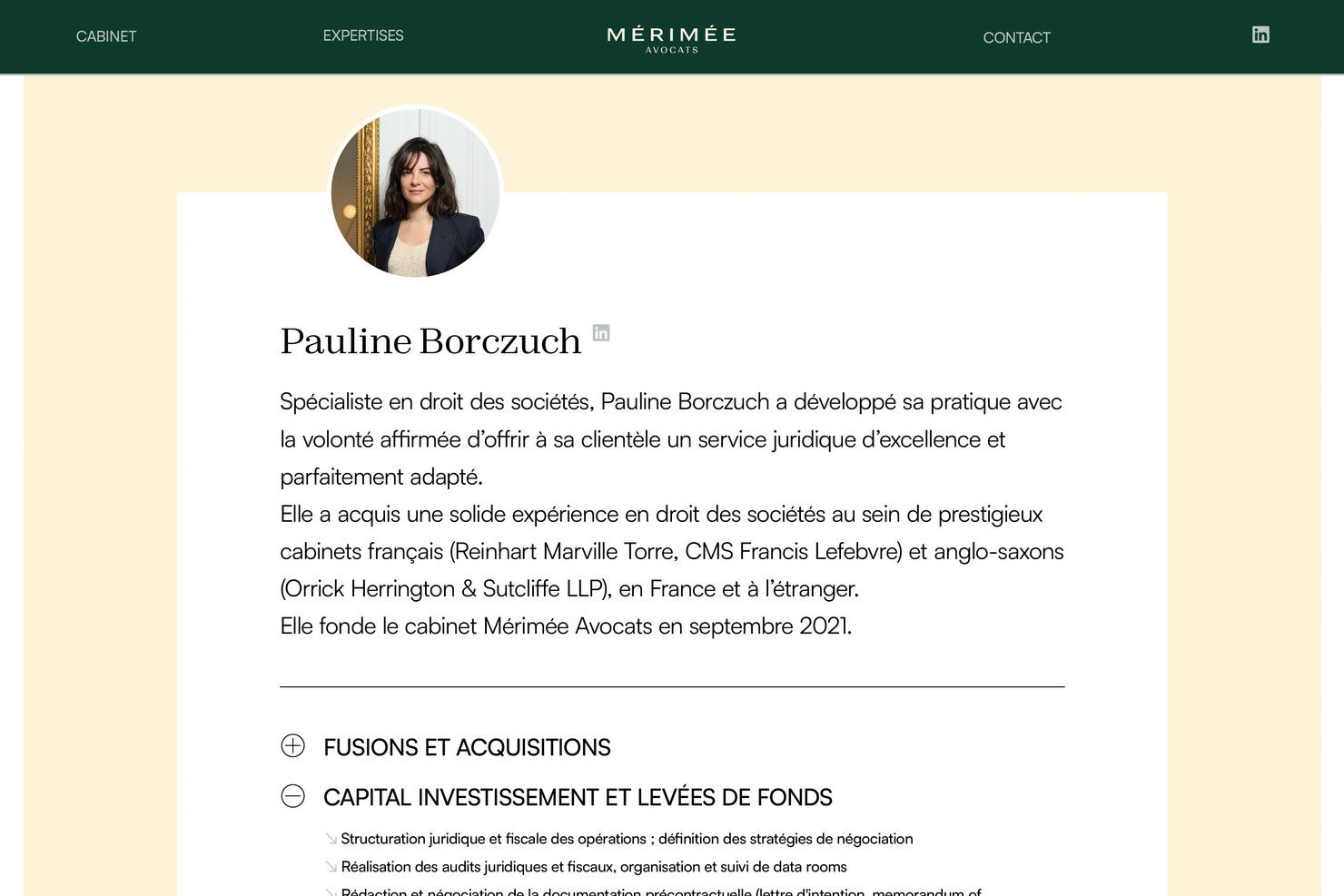 Illustration du projet Mérimée Avocats pour le client Mérimée Avocats
