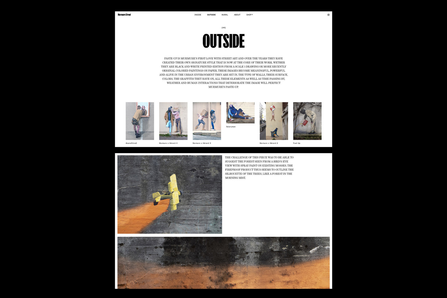 Illustration du projet Murmure Street Website v2 pour le client Murmure Street