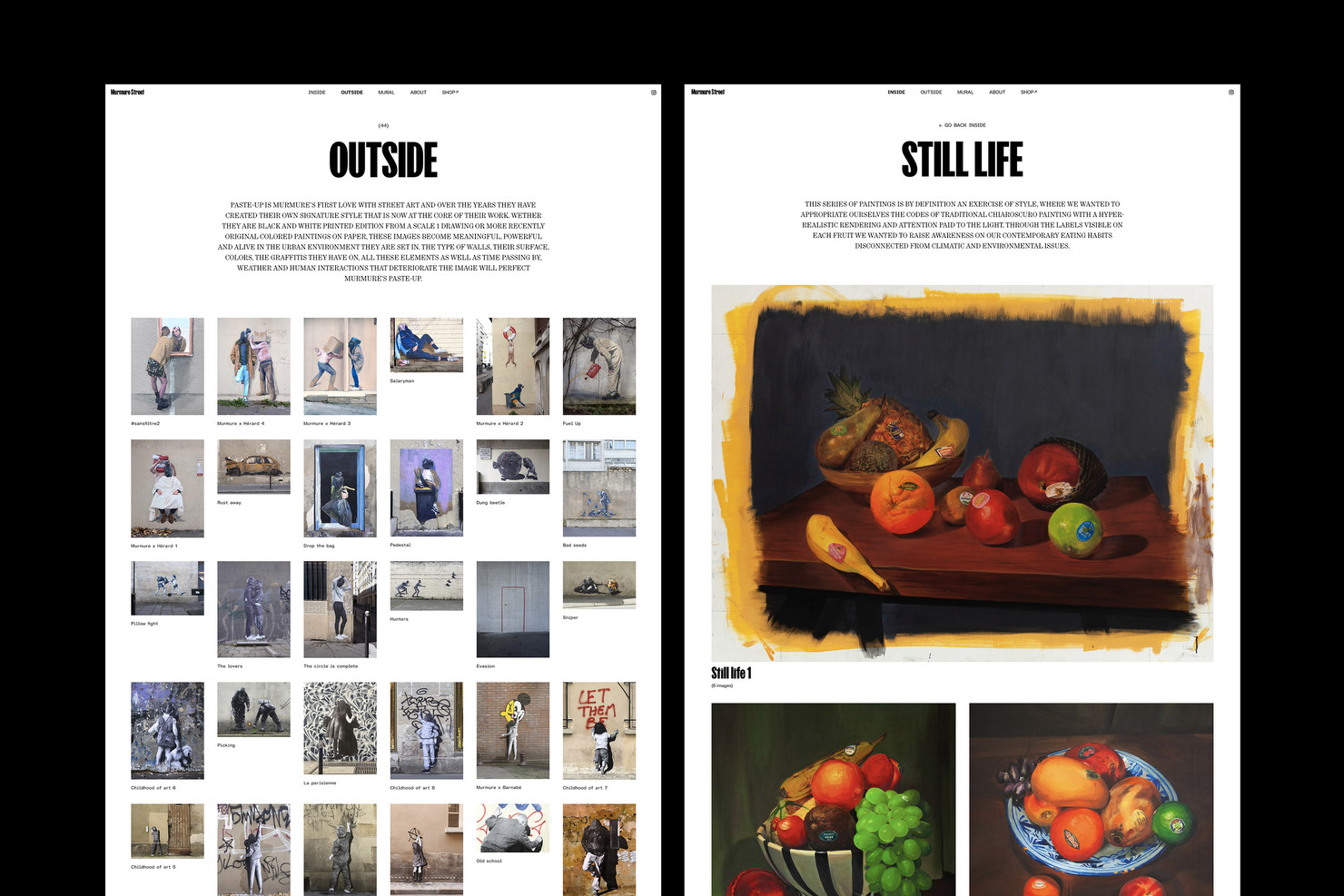 Illustration du projet Murmure Street Website v2 pour le client Murmure Street