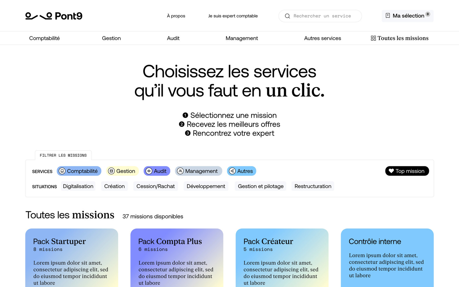 Illustration du projet Pont9 pour le client Pont9