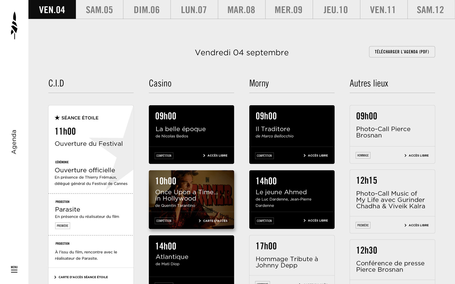 Illustration du projet Festival de Deauville Website pour le client Festival du cinéma Américain de Deauville