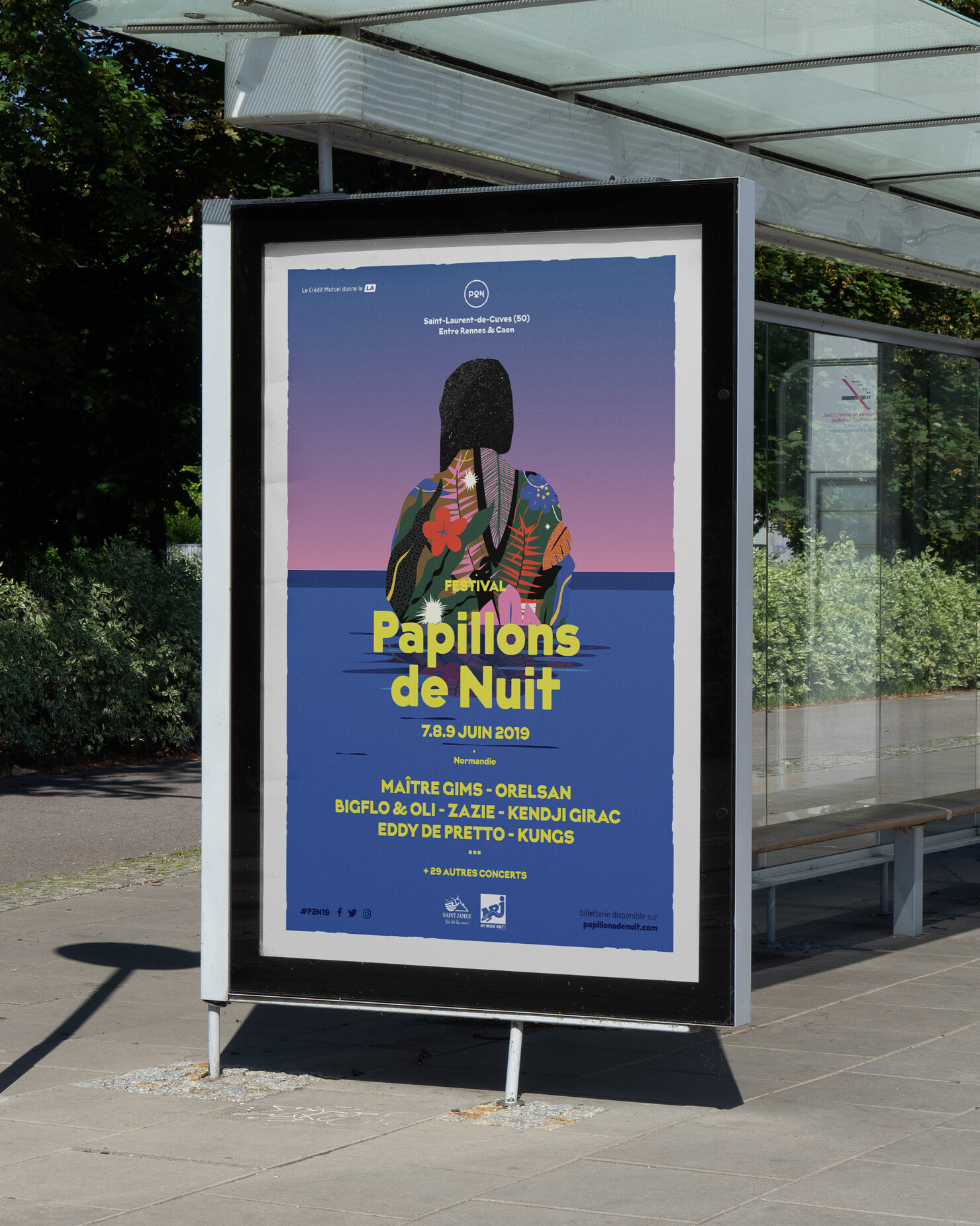 Illustration du projet P2N 19 pour le client Festival Papillons de Nuit