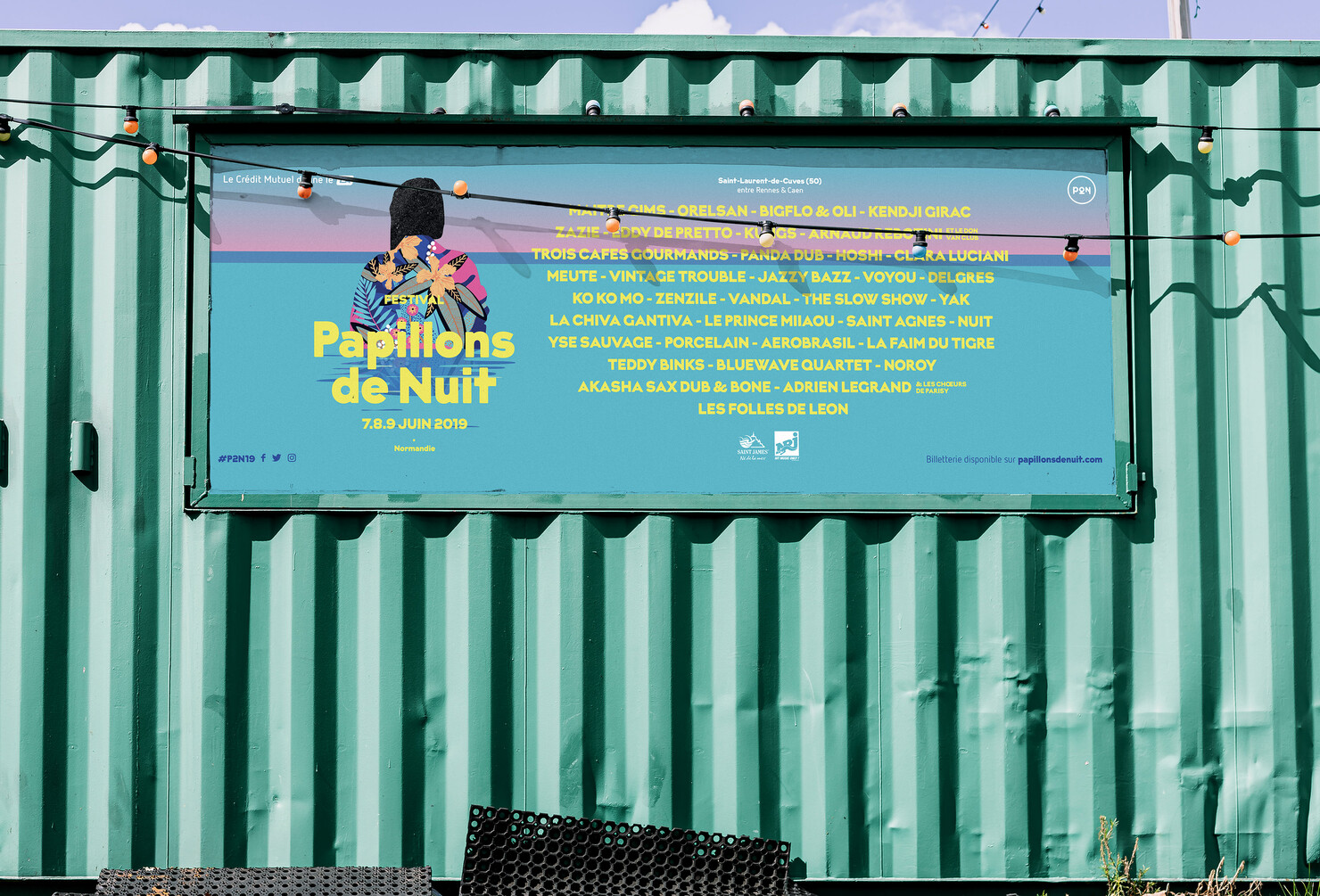 Illustration du projet P2N 19 pour le client Festival Papillons de Nuit