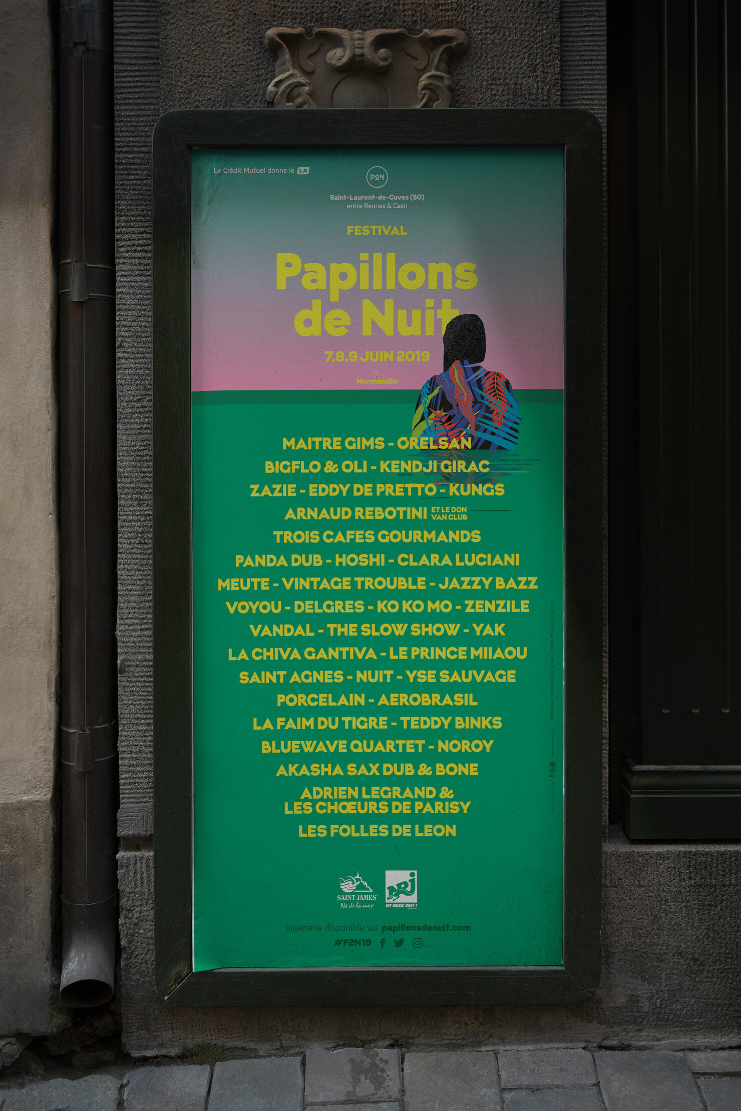 Illustration du projet P2N 19 pour le client Festival Papillons de Nuit