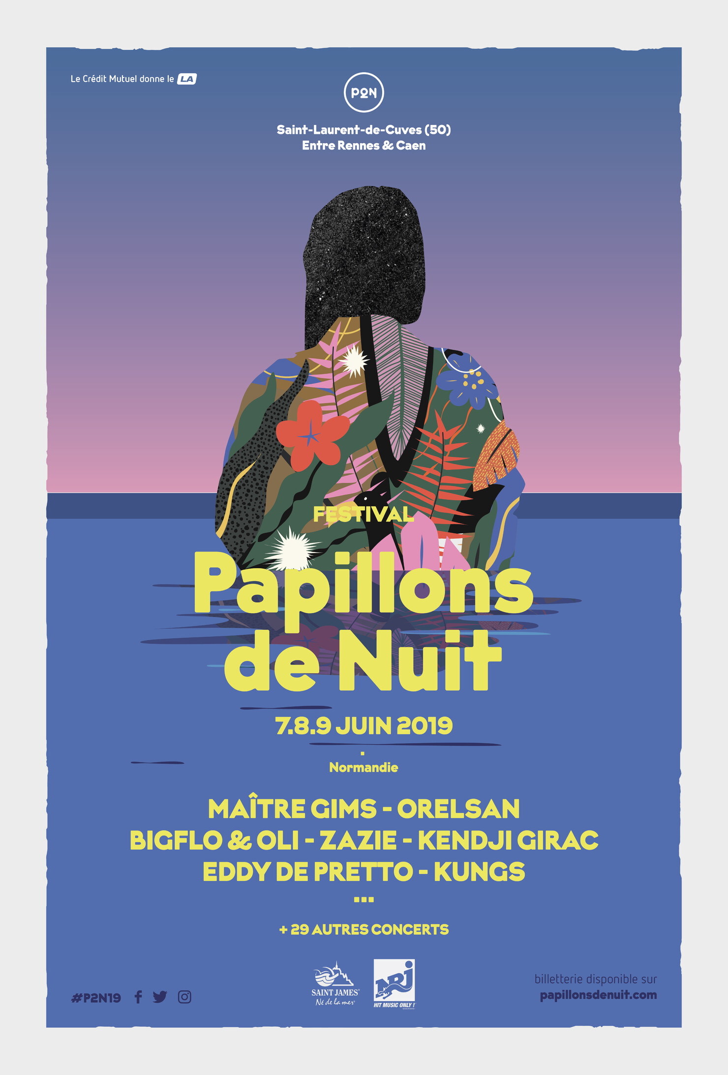 Illustration du projet P2N 19 pour le client Festival Papillons de Nuit