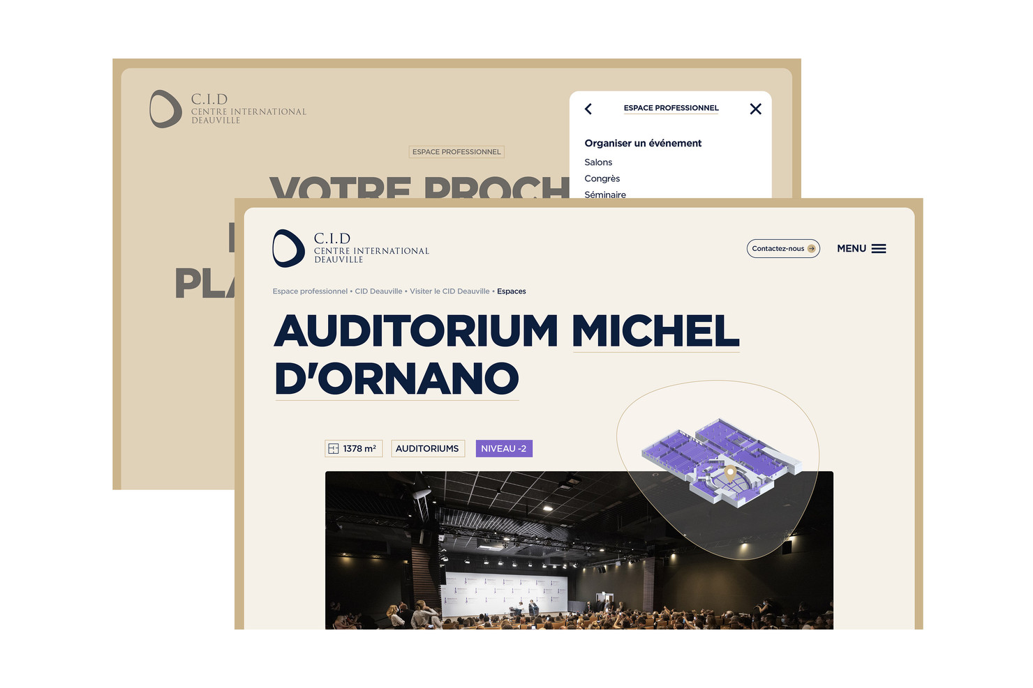 Illustration du projet CID Website pour le client CID Palais des congrès de Deauville