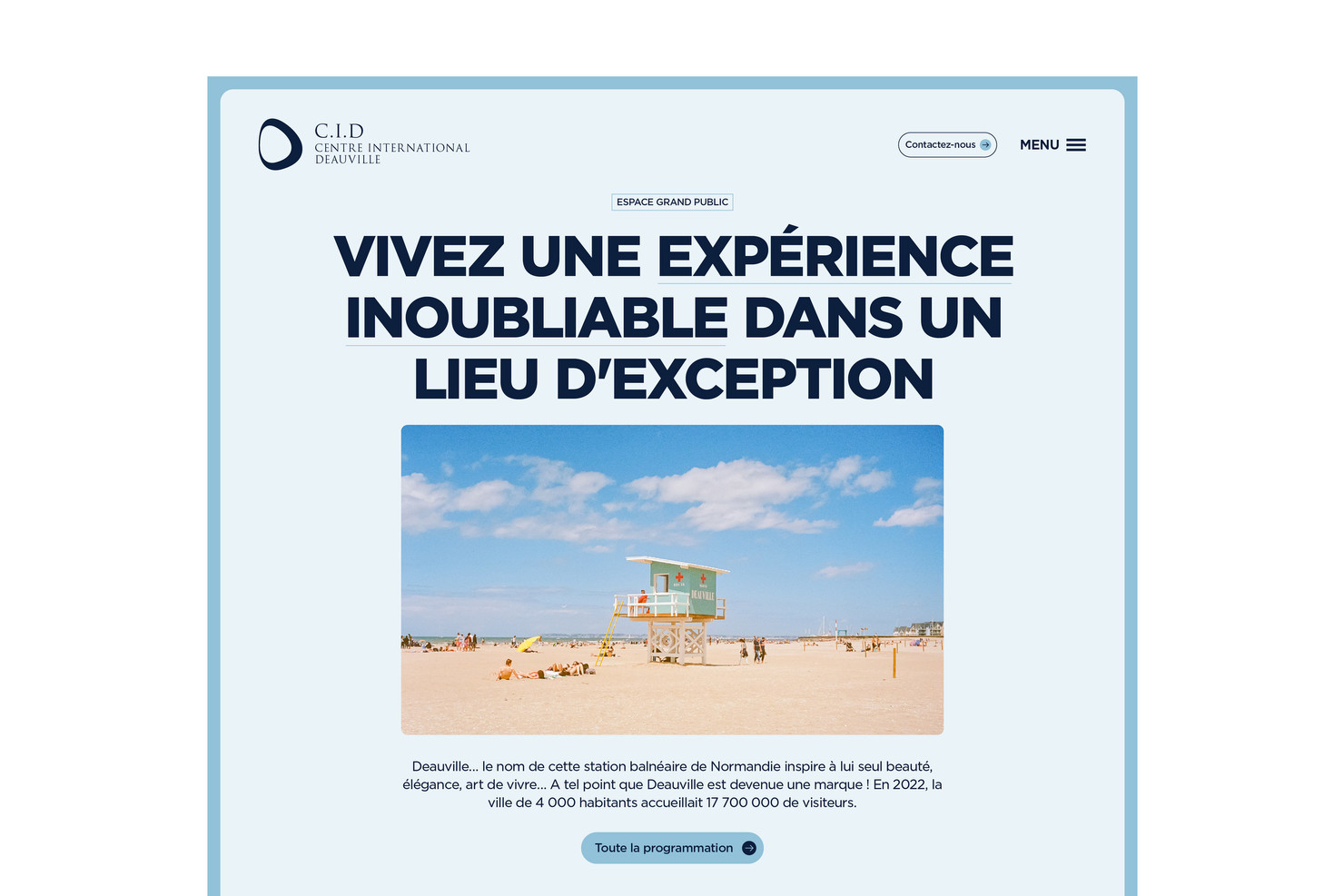Illustration du projet CID Website pour le client CID Palais des congrès de Deauville