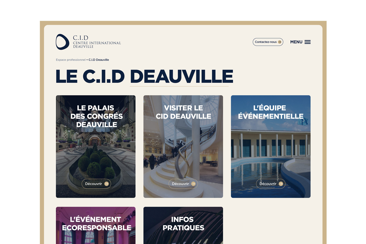 Illustration du projet CID Website pour le client CID Palais des congrès de Deauville