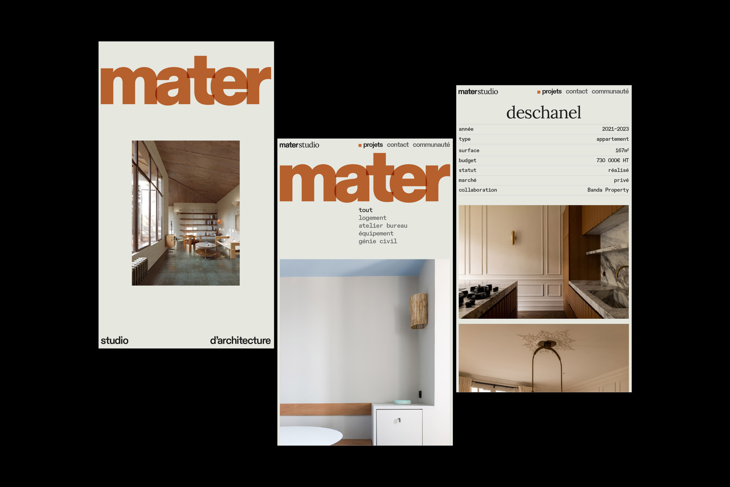 Illustration du projet Mater Website pour le client Mater Studio