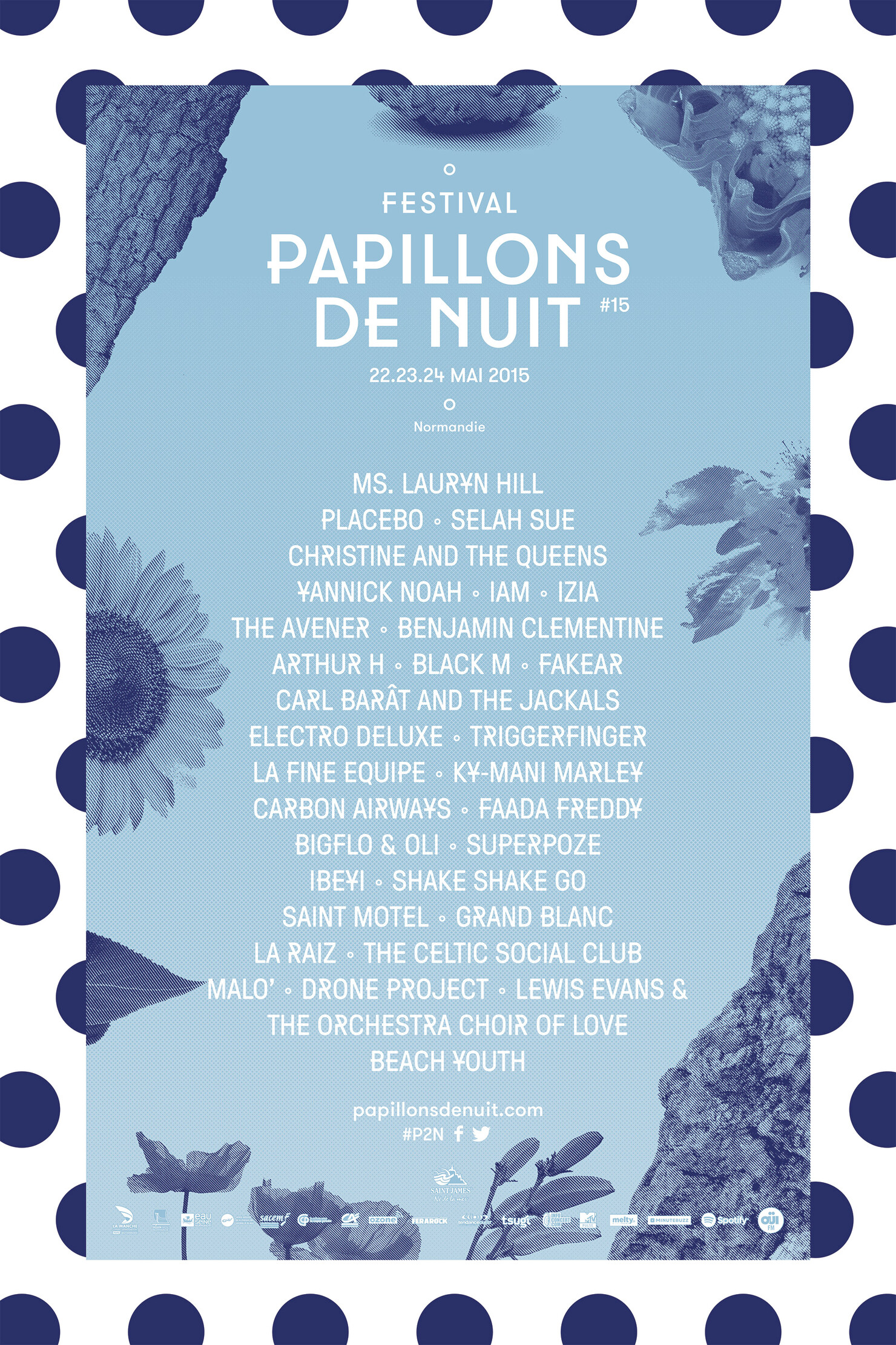 Illustration du projet P2N 15 pour le client Festival Papillons de Nuit
