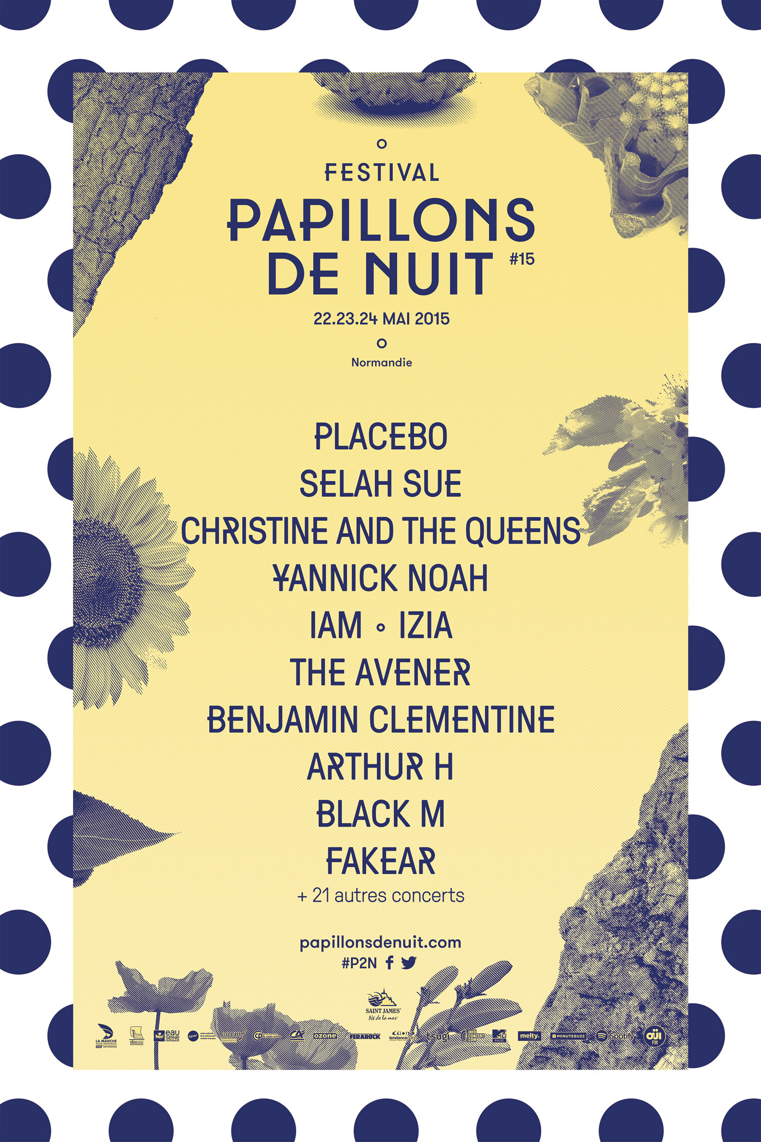 Illustration du projet P2N 15 pour le client Festival Papillons de Nuit