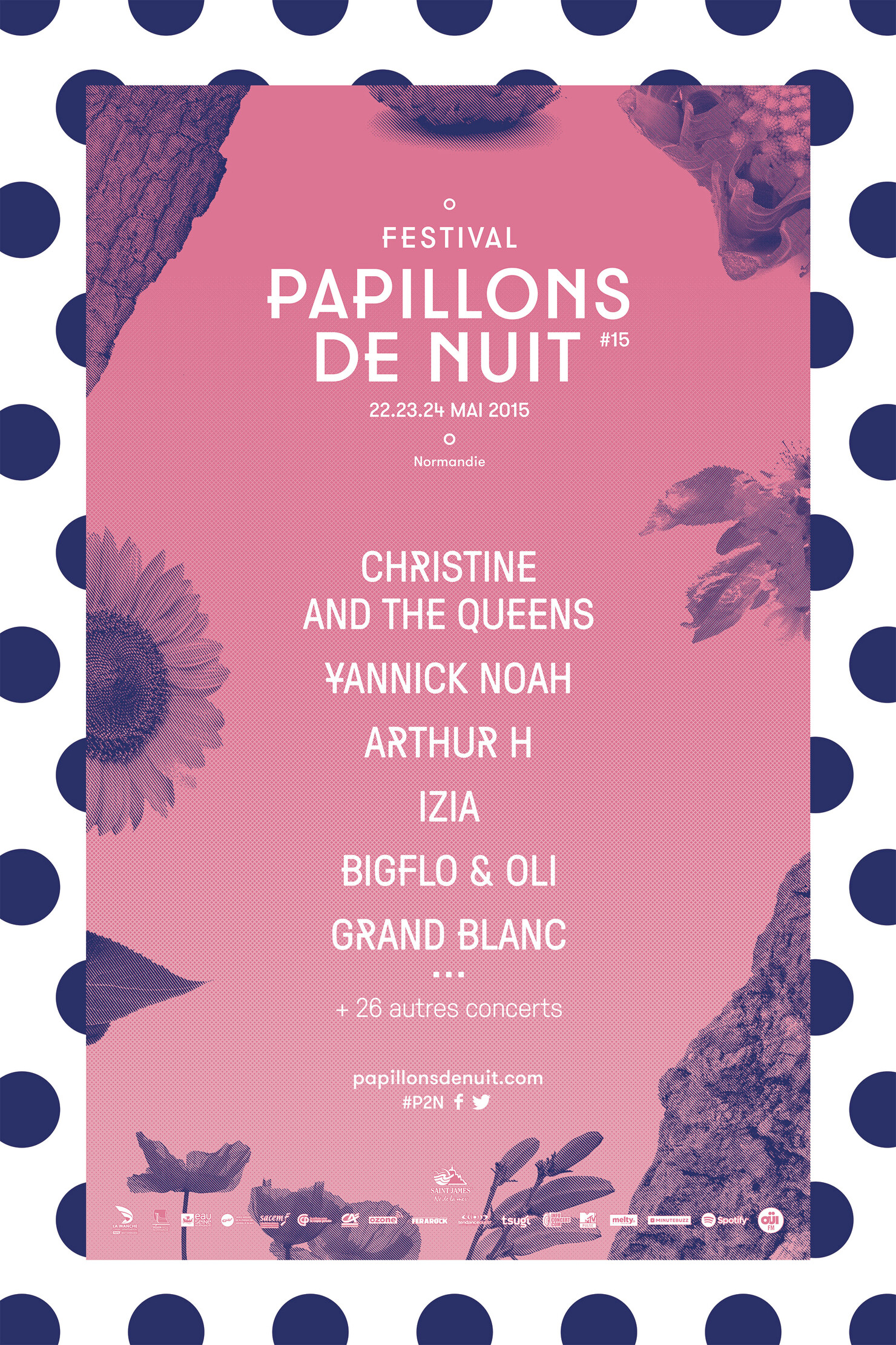 Illustration du projet P2N 15 pour le client Festival Papillons de Nuit