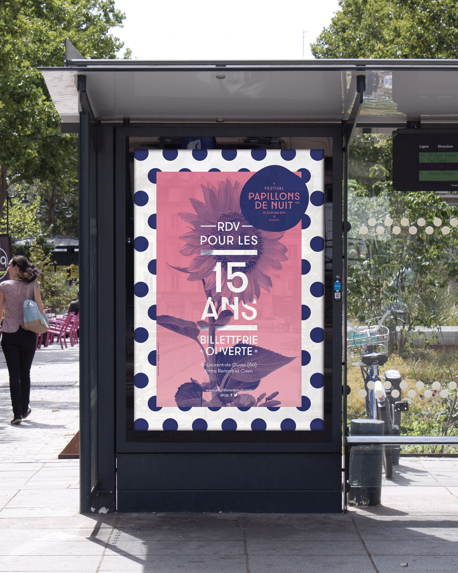 Illustration du projet P2N 15 pour le client Festival Papillons de Nuit