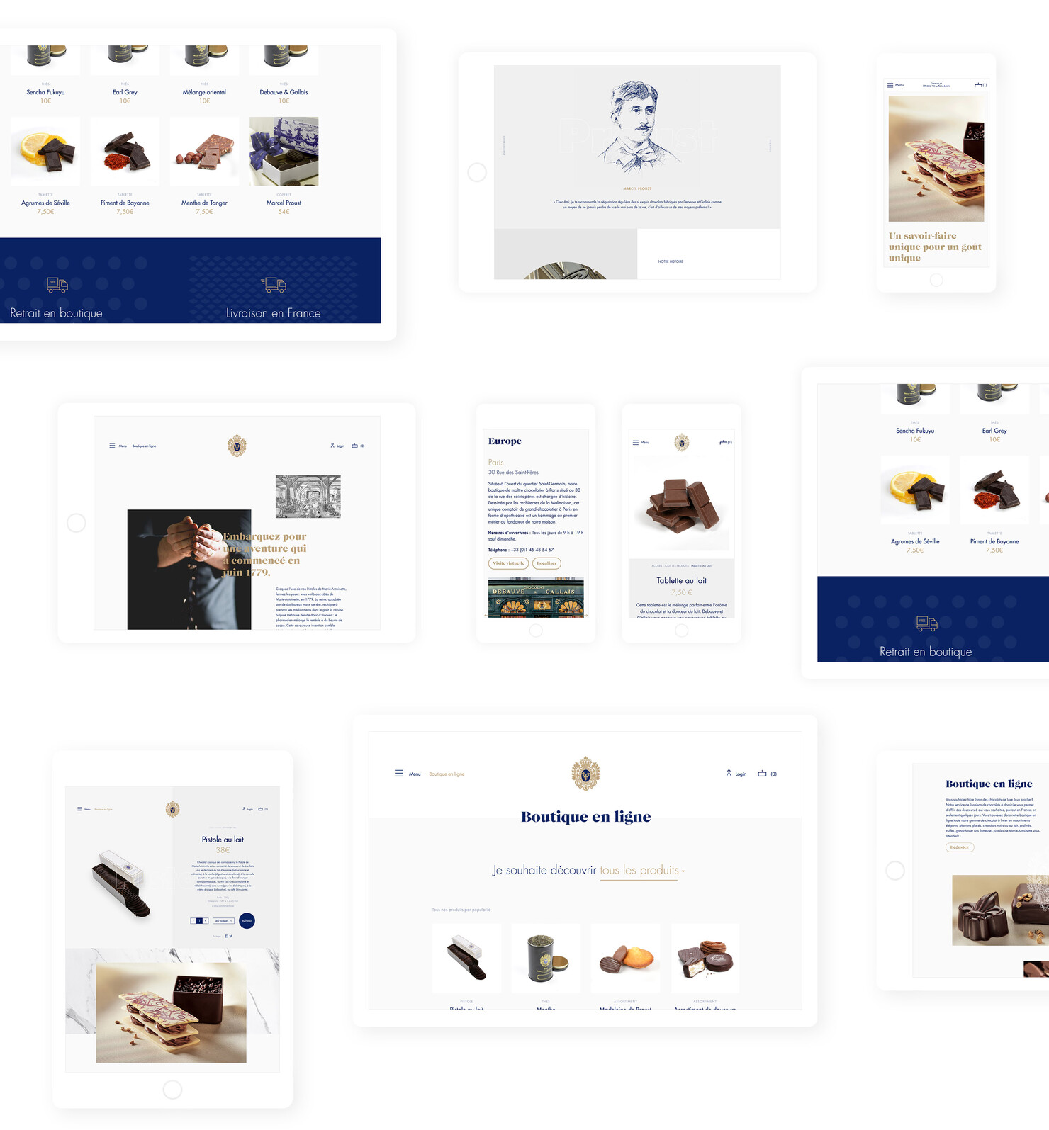 Illustration du projet Debauve & Gallais pour le client Debauve & Gallais