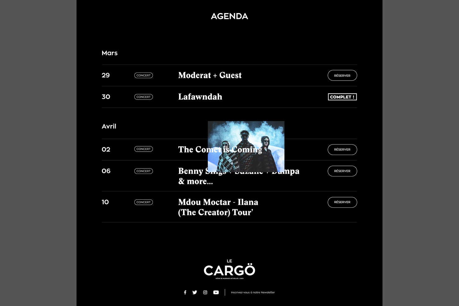 Illustration du projet Le Cargö Website pour le client Le Cargö