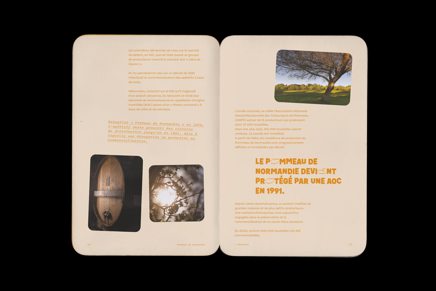 Illustration du projet Pommeau Booklet pour le client Inter­pro­fes­sion des Appel­la­tions Cidricoles