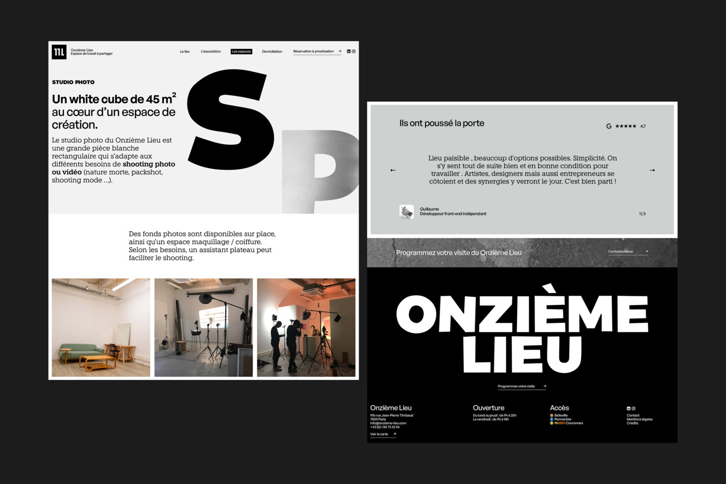 Illustration du projet 11L Website pour le client Onzième Lieu